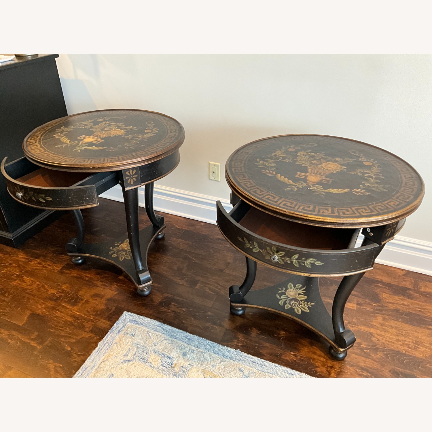  Neoclassical Florentine Style Round End Tables - image-1