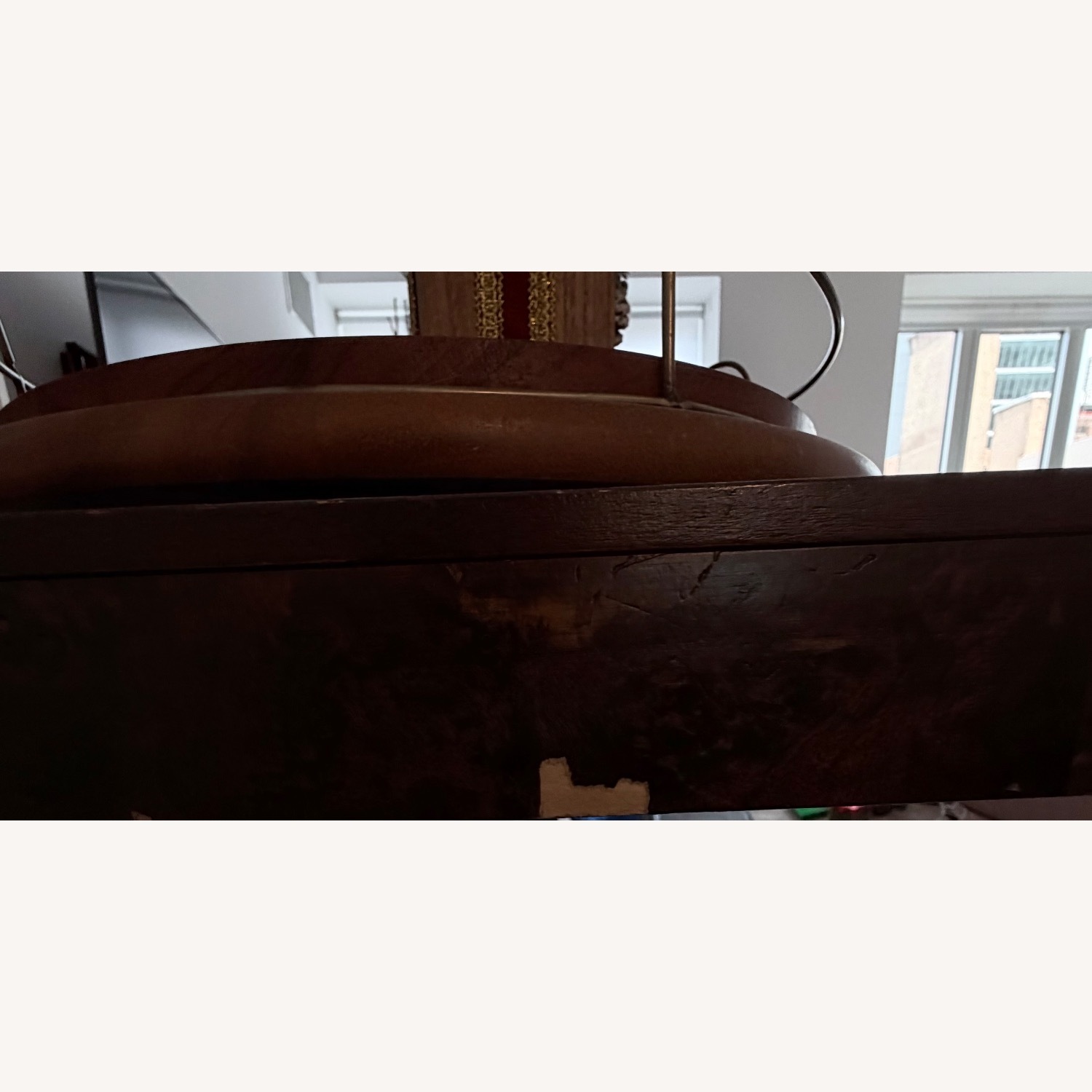 CB2 Aqua Virgo 72" Rectangular Dark Burl Wood Dining Table - image-3