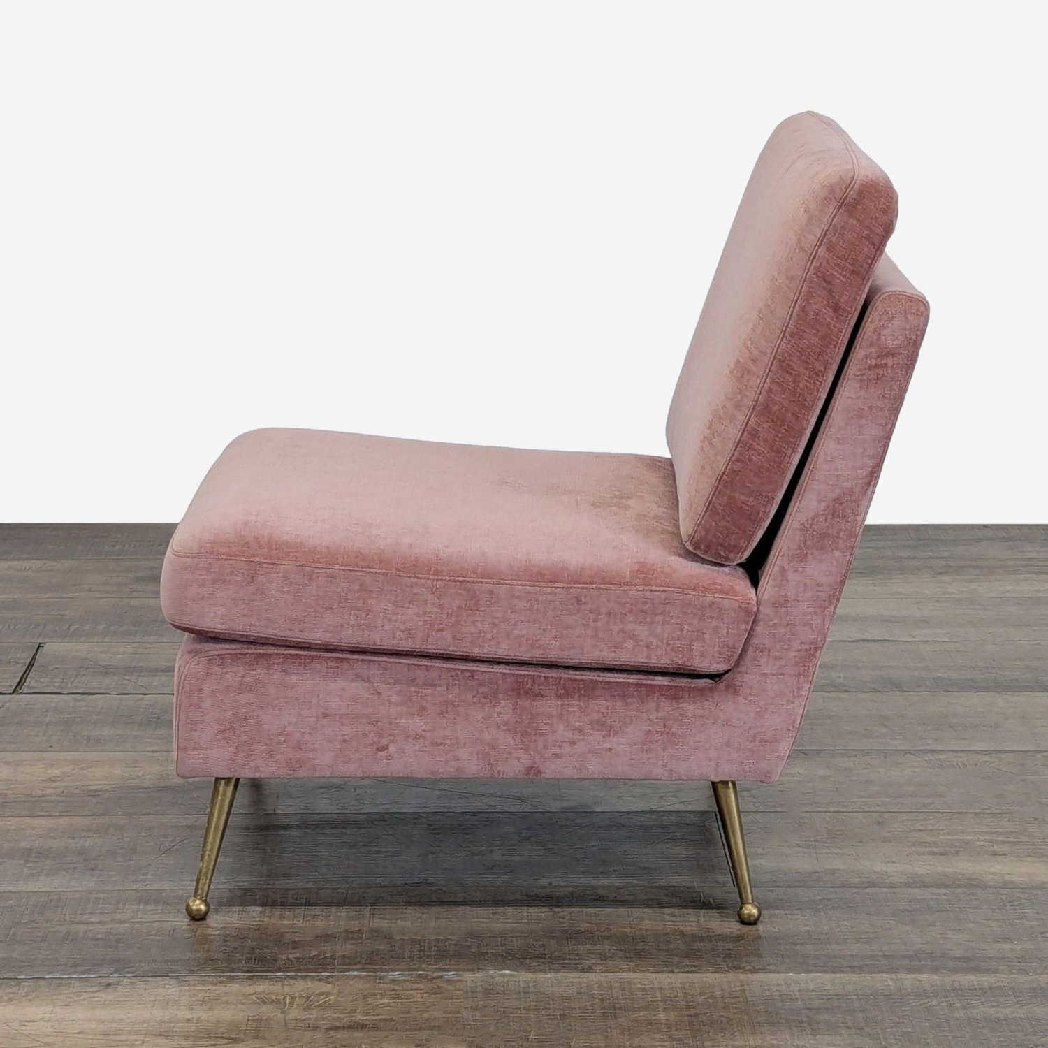 MXM Delbert Contemporary Armless Velvet Accent Chair - image-3