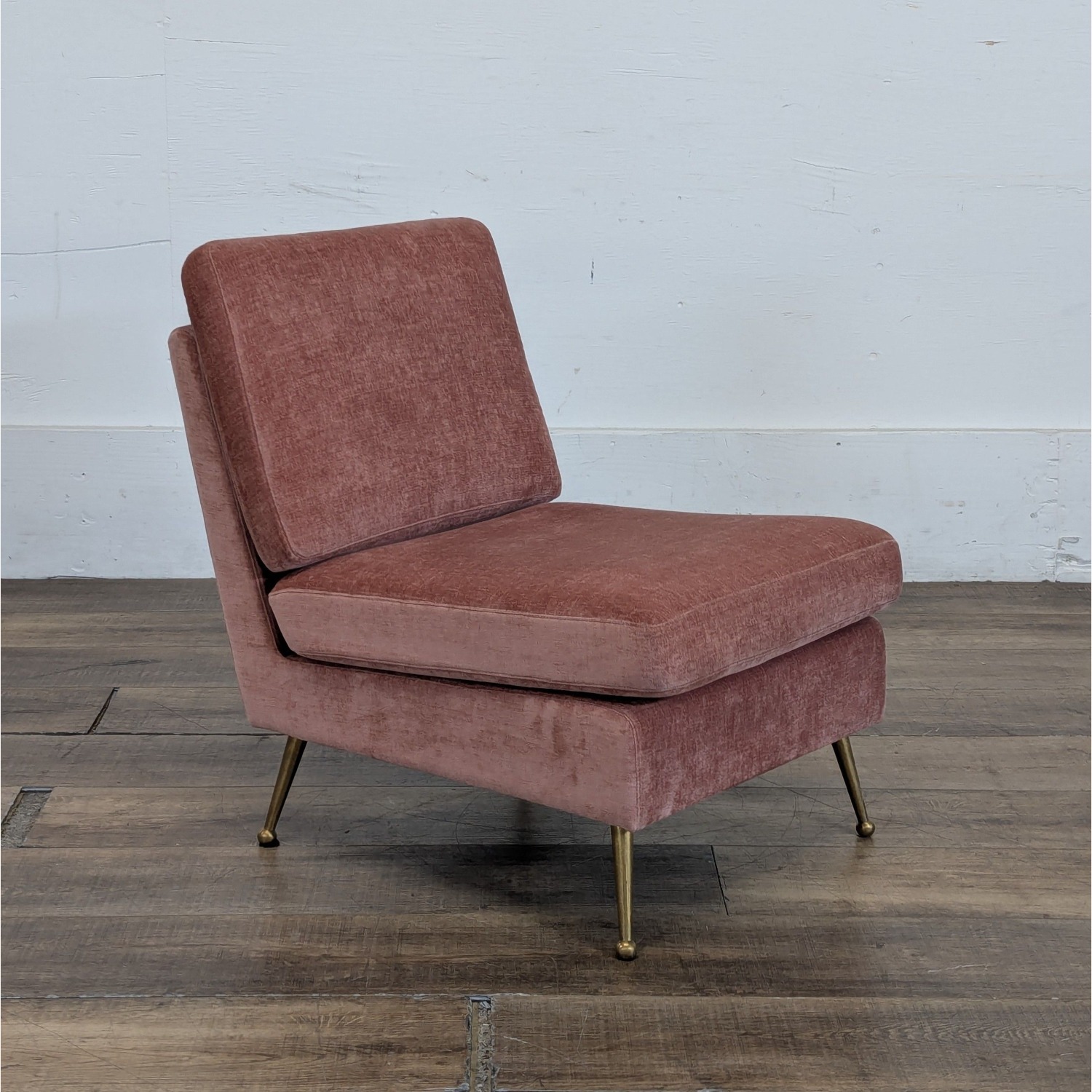 MXM Delbert Contemporary Armless Velvet Accent Chair - image-6