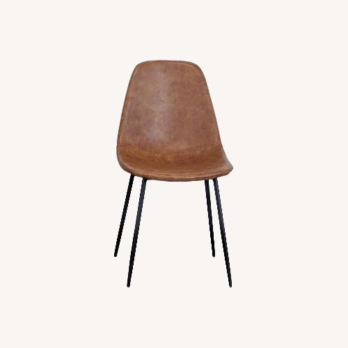 Used Set of Four Faux Leather Mid-Century Style for sale on AptDeco