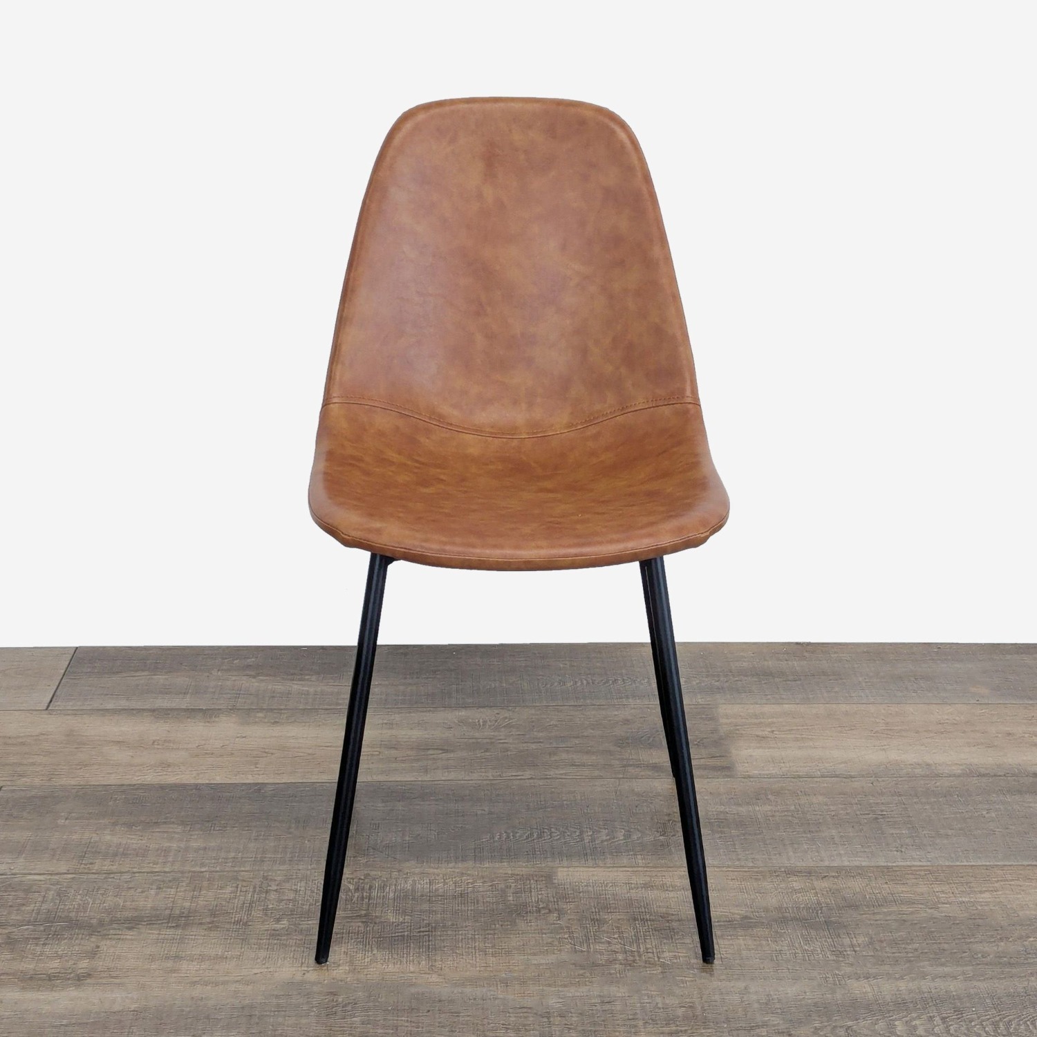 Set of Four Faux Leather Mid-Century Style - image-1