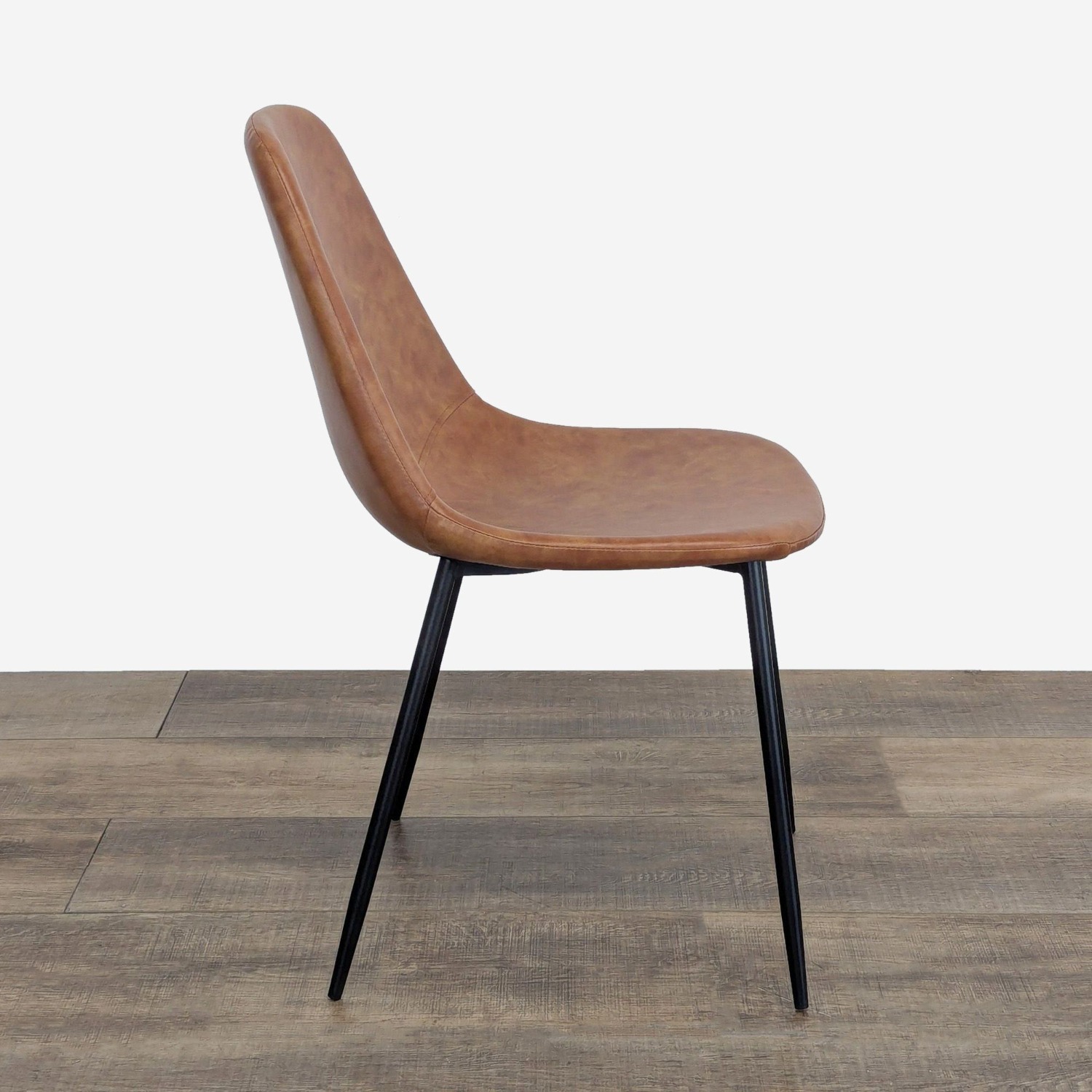 Set of Four Faux Leather Mid-Century Style - image-2