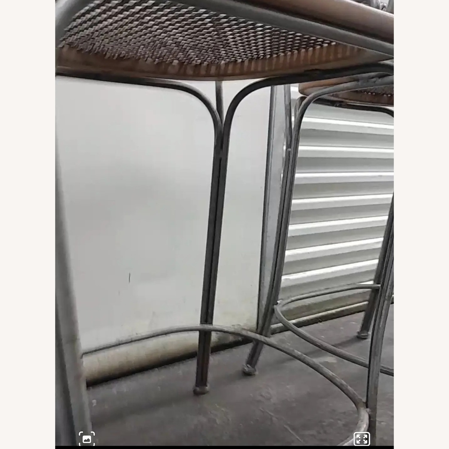 Vintage/Antique Dark Gray Metal Stools - image-4