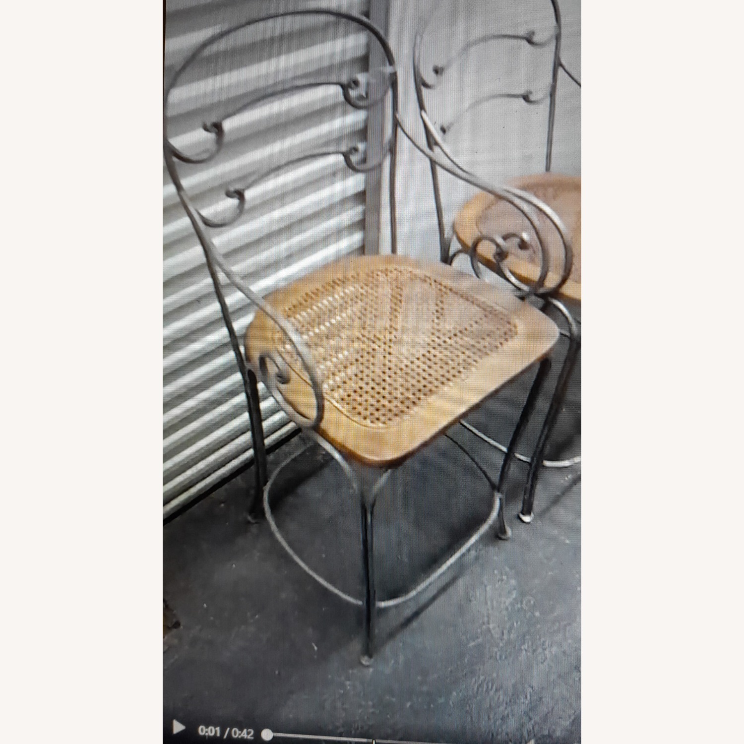 Vintage/Antique Dark Gray Metal Stools - image-5