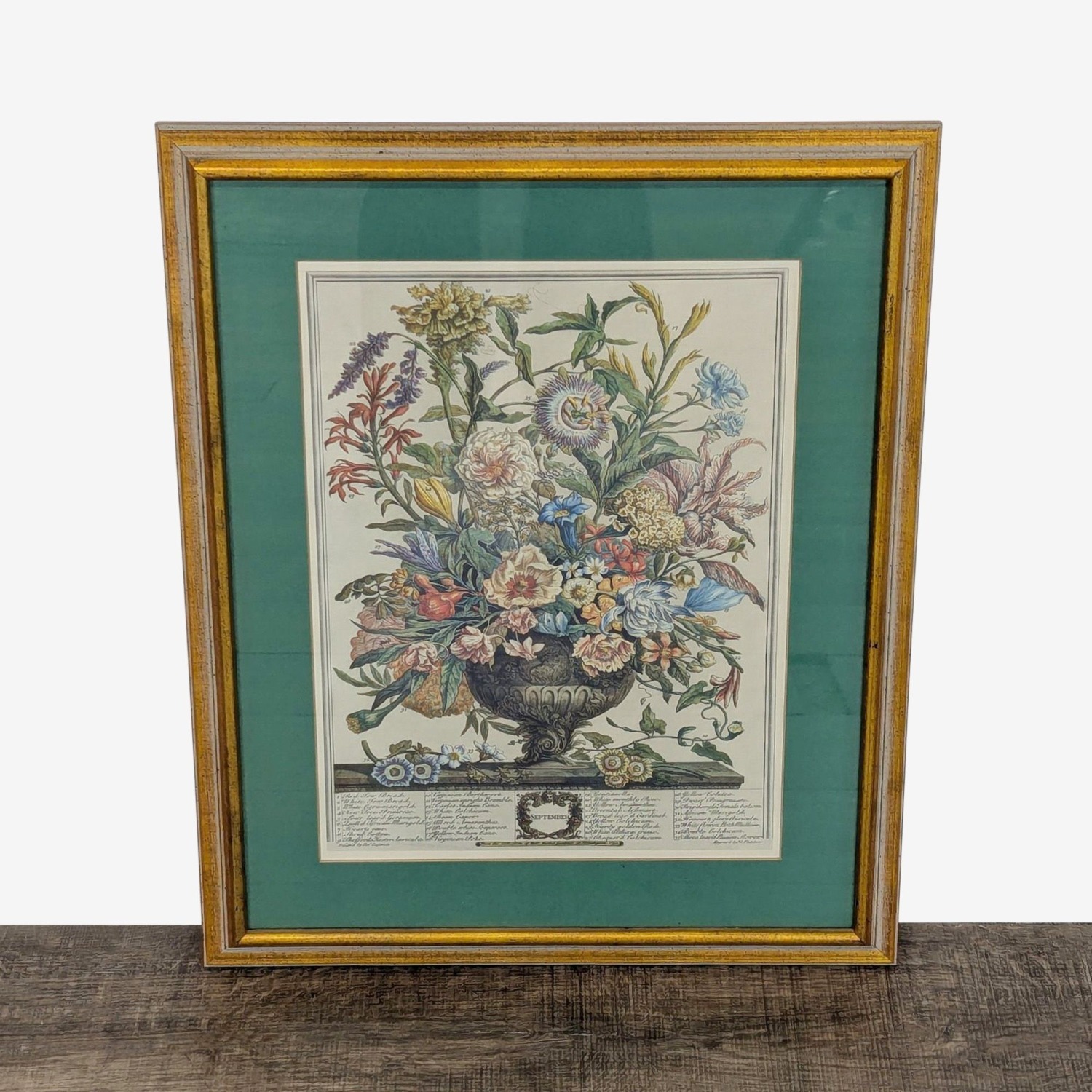 Vintage Robert Furber September Flower Vase Framed - image-1
