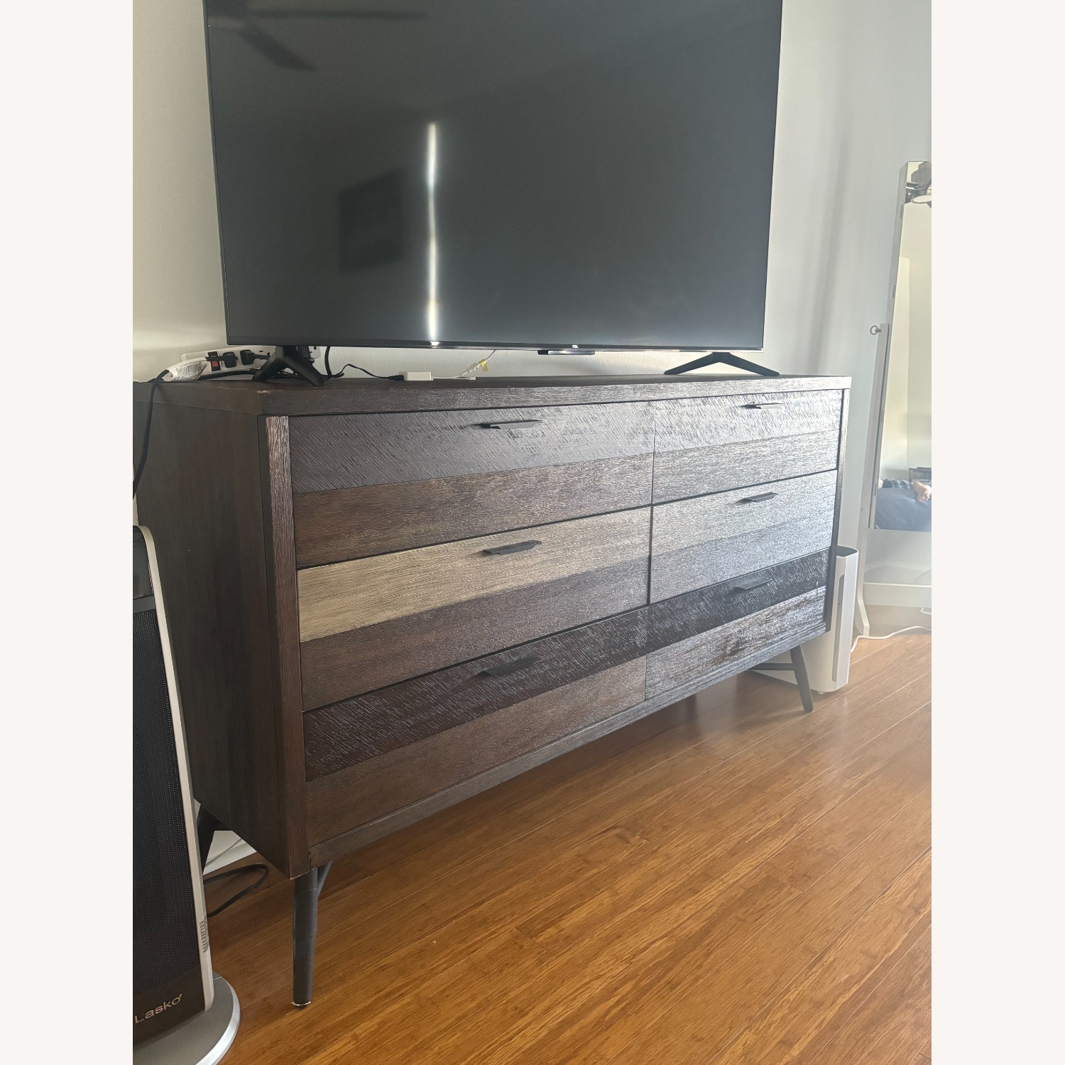 Dark Brown Wood Chest - image-5