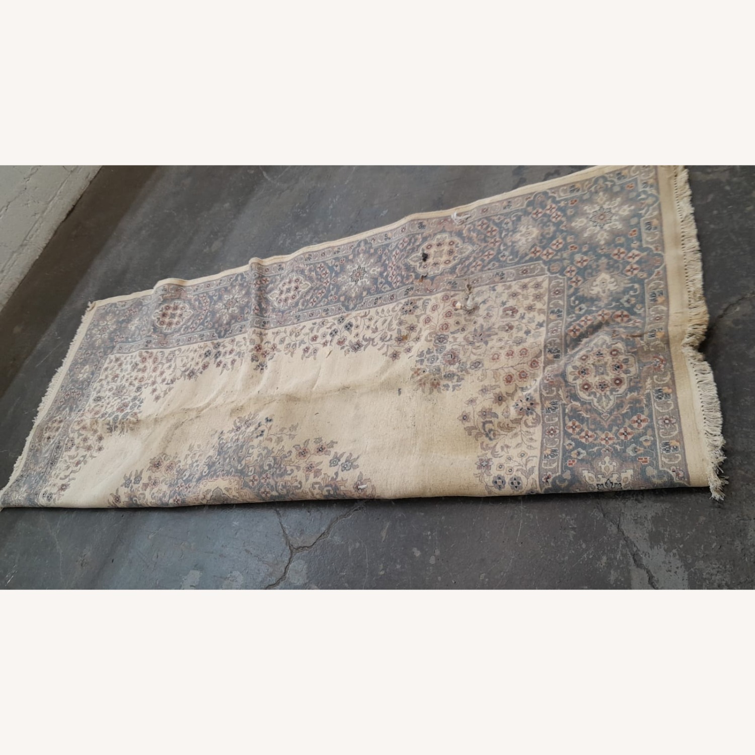 Vintage/Antique Blue Wool Area Rug 8' x 10' - image-20