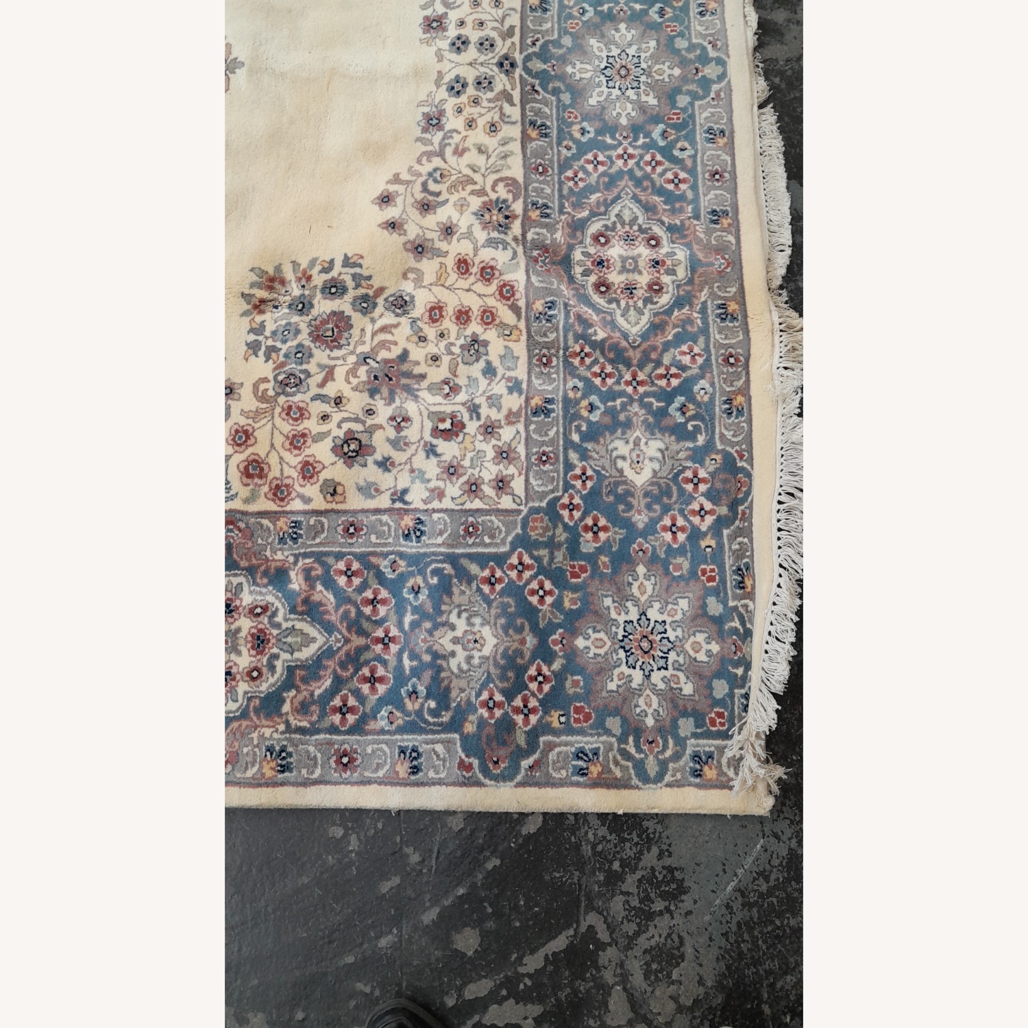 Vintage/Antique Blue Wool Area Rug 8' x 10' - image-8