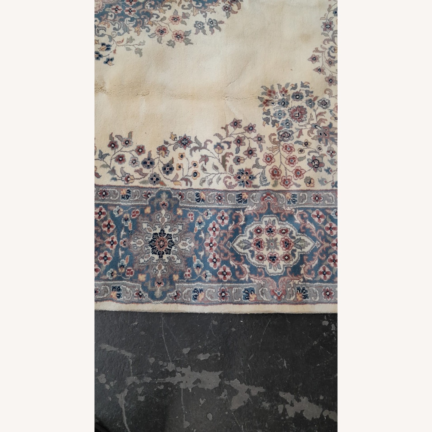 Vintage/Antique Blue Wool Area Rug 8' x 10' - image-7