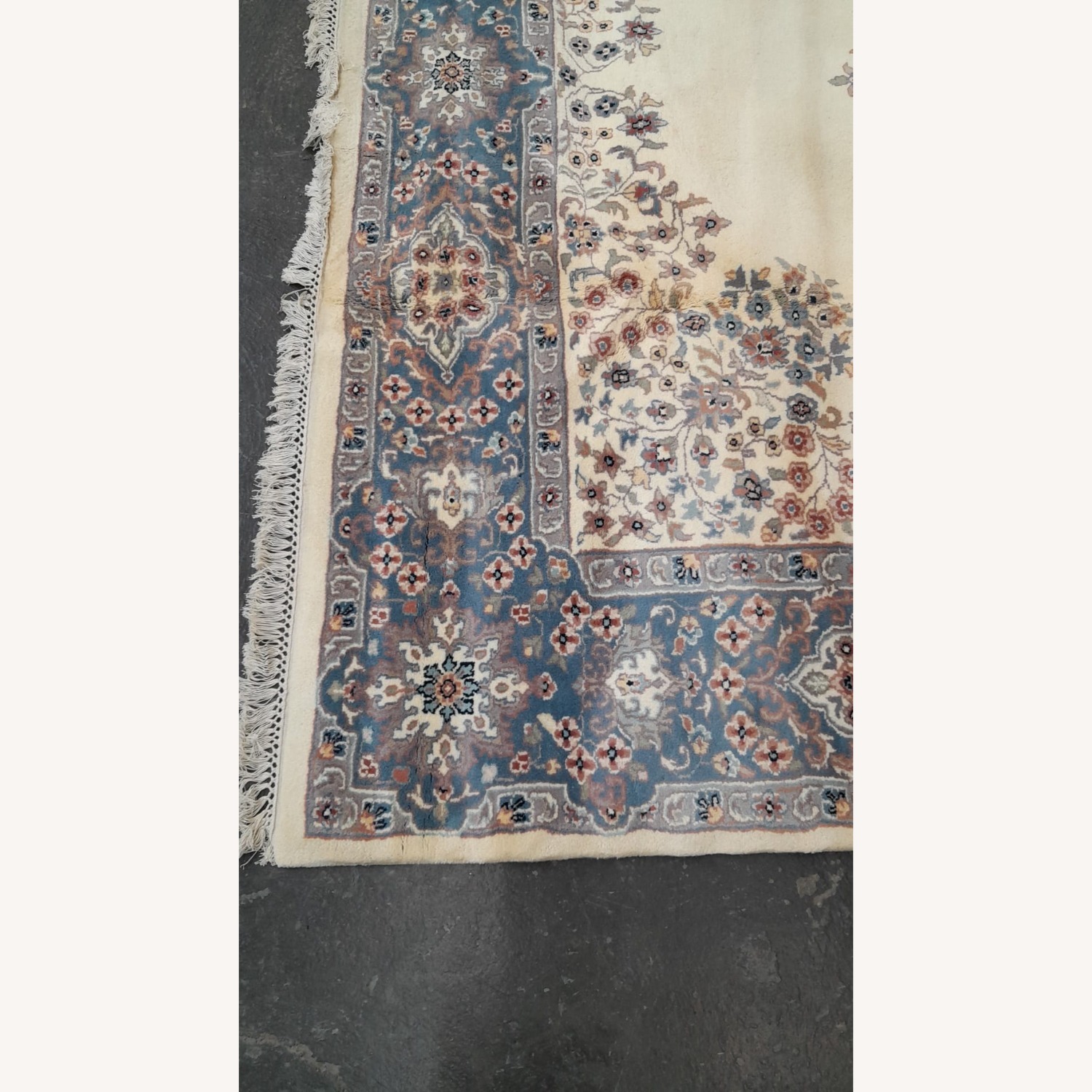 Vintage/Antique Blue Wool Area Rug 8' x 10' - image-5