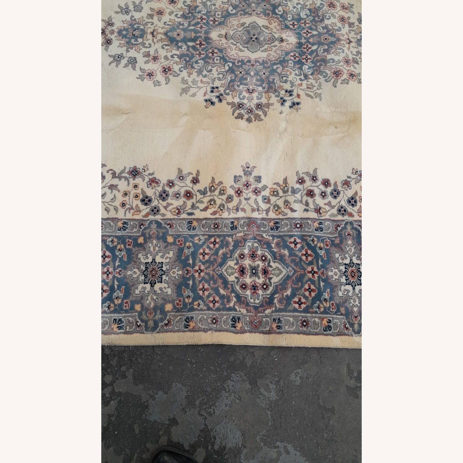 Vintage/Antique Blue Wool Area Rug 8' x 10' - image-11