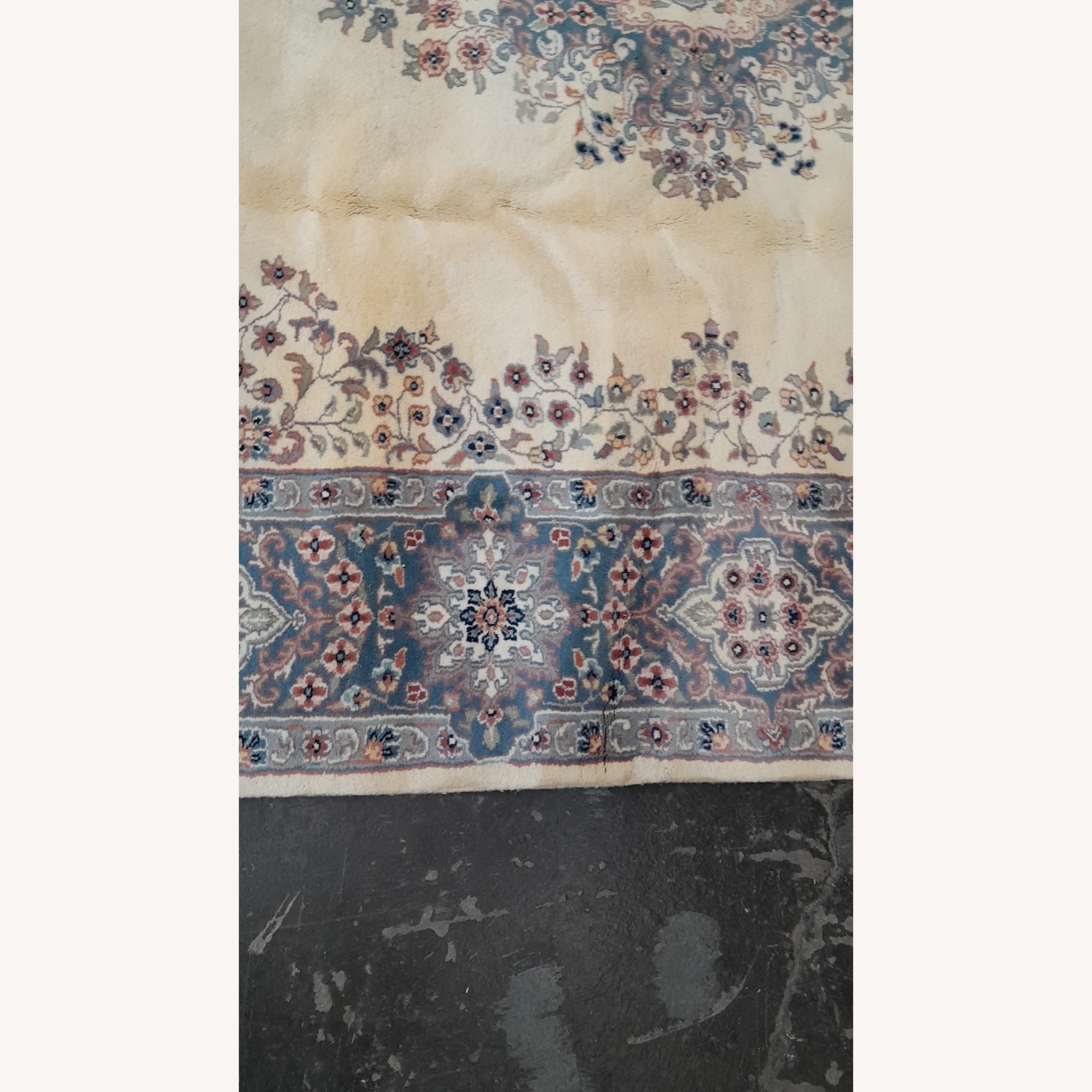 Vintage/Antique Blue Wool Area Rug 8' x 10' - image-6