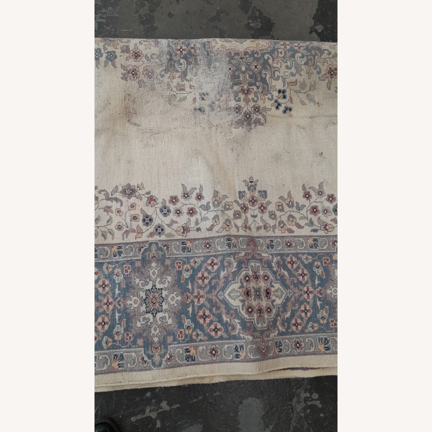 Vintage/Antique Blue Wool Area Rug 8' x 10' - image-21