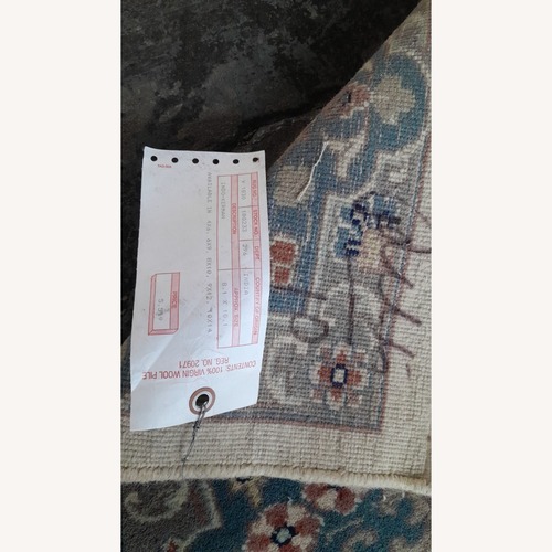 Used Vintage/Antique Blue Wool Area Rug 8' x 10' for sale on AptDeco