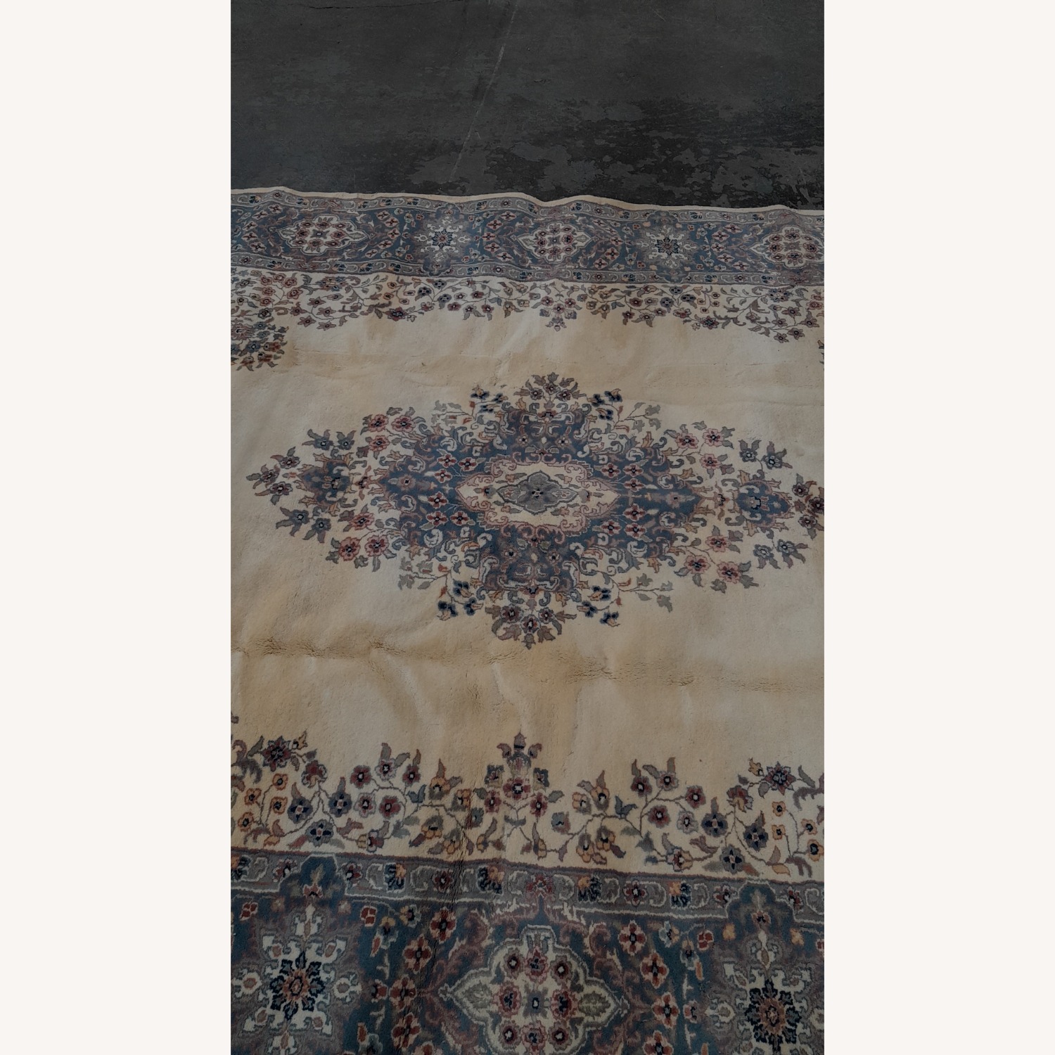 Vintage/Antique Blue Wool Area Rug 8' x 10' - image-4