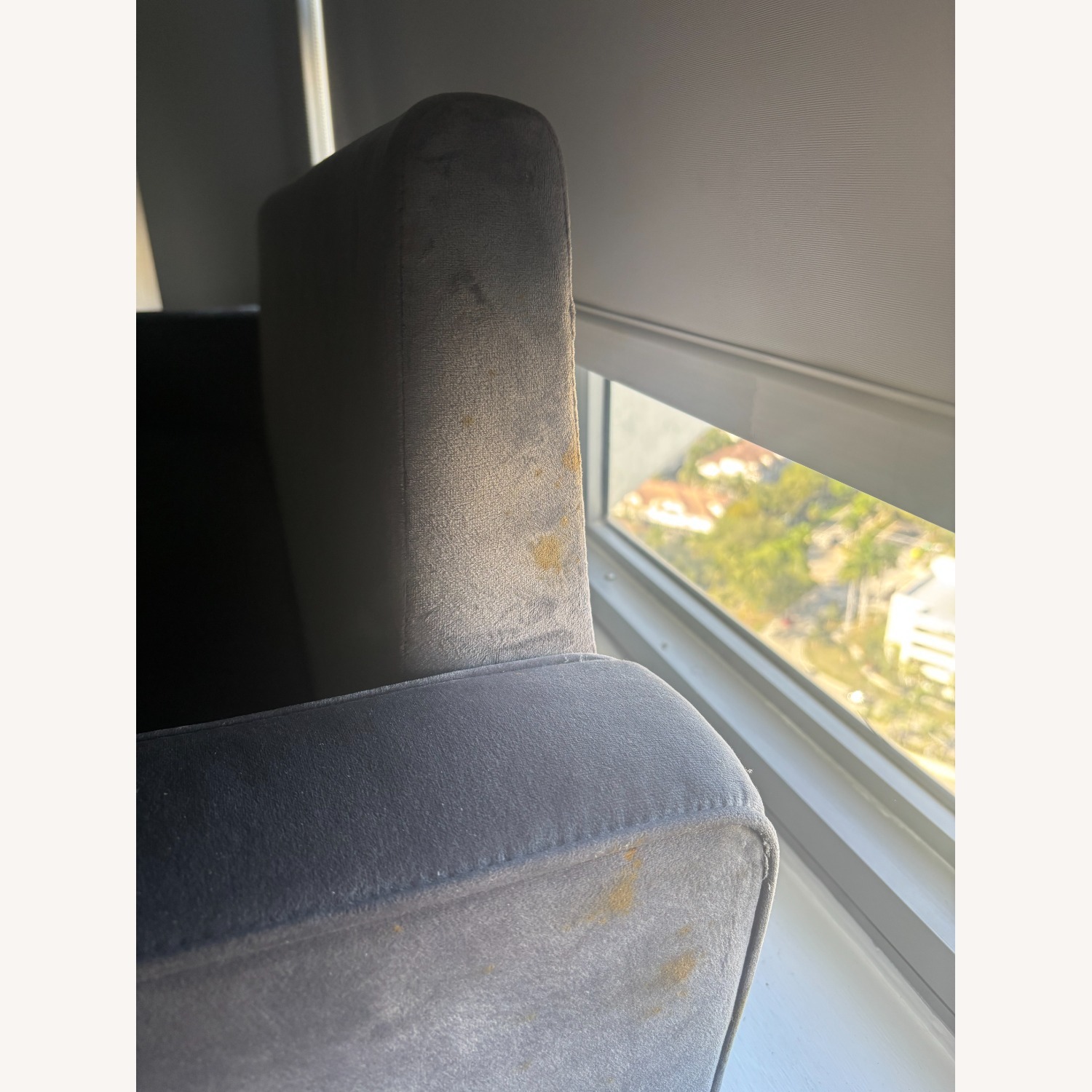 Blue Fabric 2 Seater Sofa - image-6