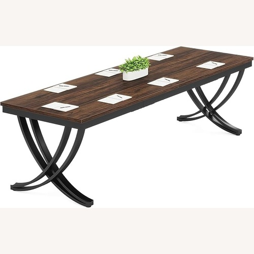 Used Amazon Dark Brown Wood Desk for sale on AptDeco