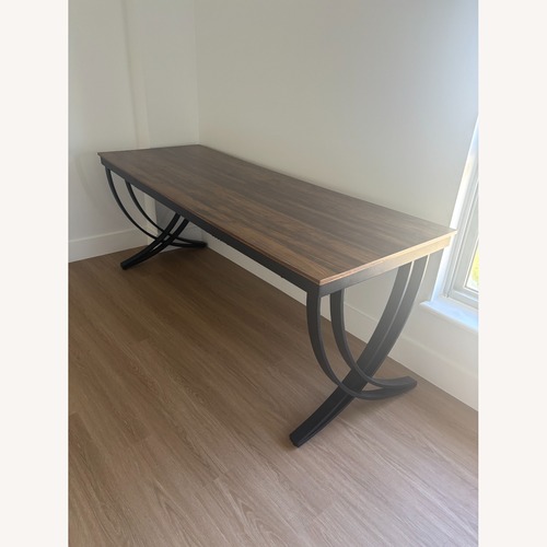 Used Amazon Dark Brown Wood Desk for sale on AptDeco