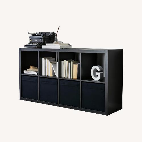 Used IKEA KALLAX Dark Brown Bookcase for sale on AptDeco