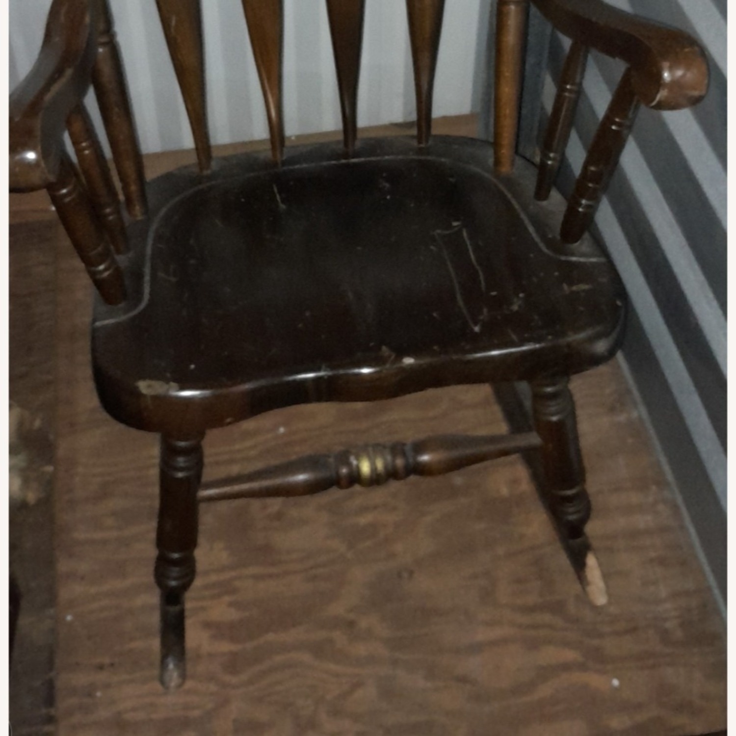 Vintage Rocking Chair W Art - image-1