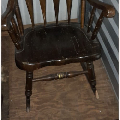 Used Vintage Rocking Chair W Art for sale on AptDeco