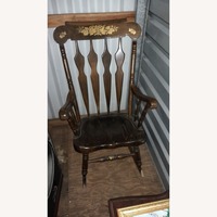 Vintage Rocking Chair W Art