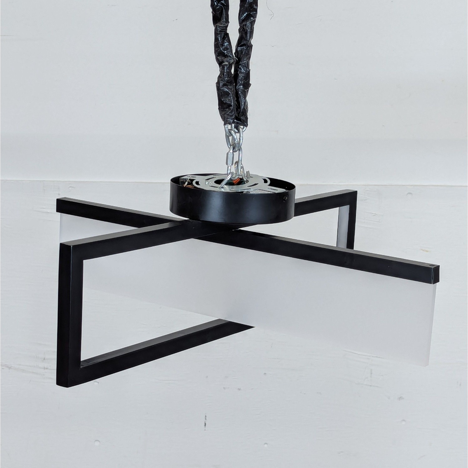 Modern Black Geometric LED Chandelier	 - image-2
