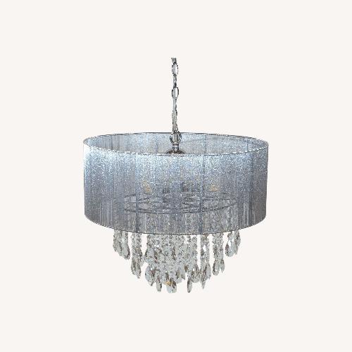 Used Modern 4-Light Drum Crystal Chandelier	 for sale on AptDeco