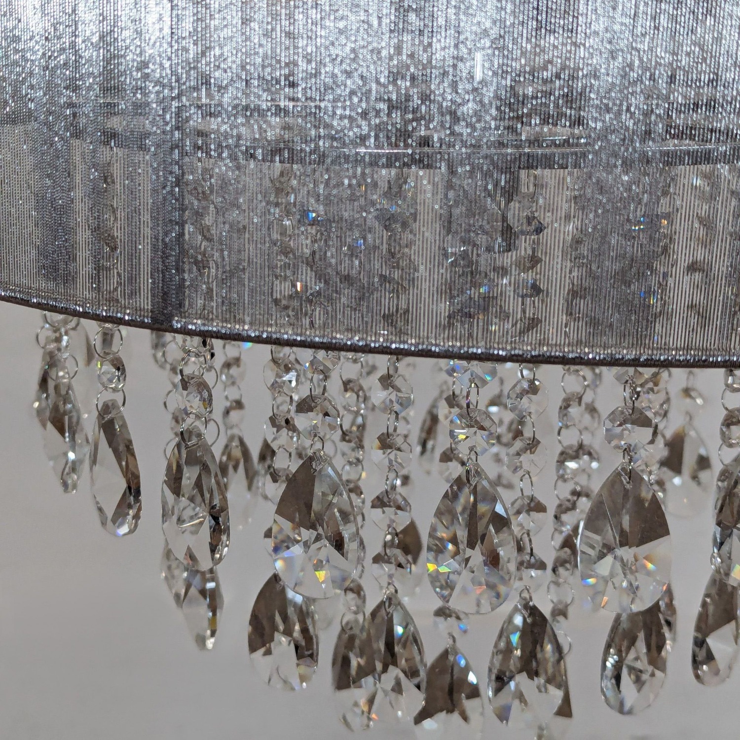 Modern 4-Light Drum Crystal Chandelier - image-3