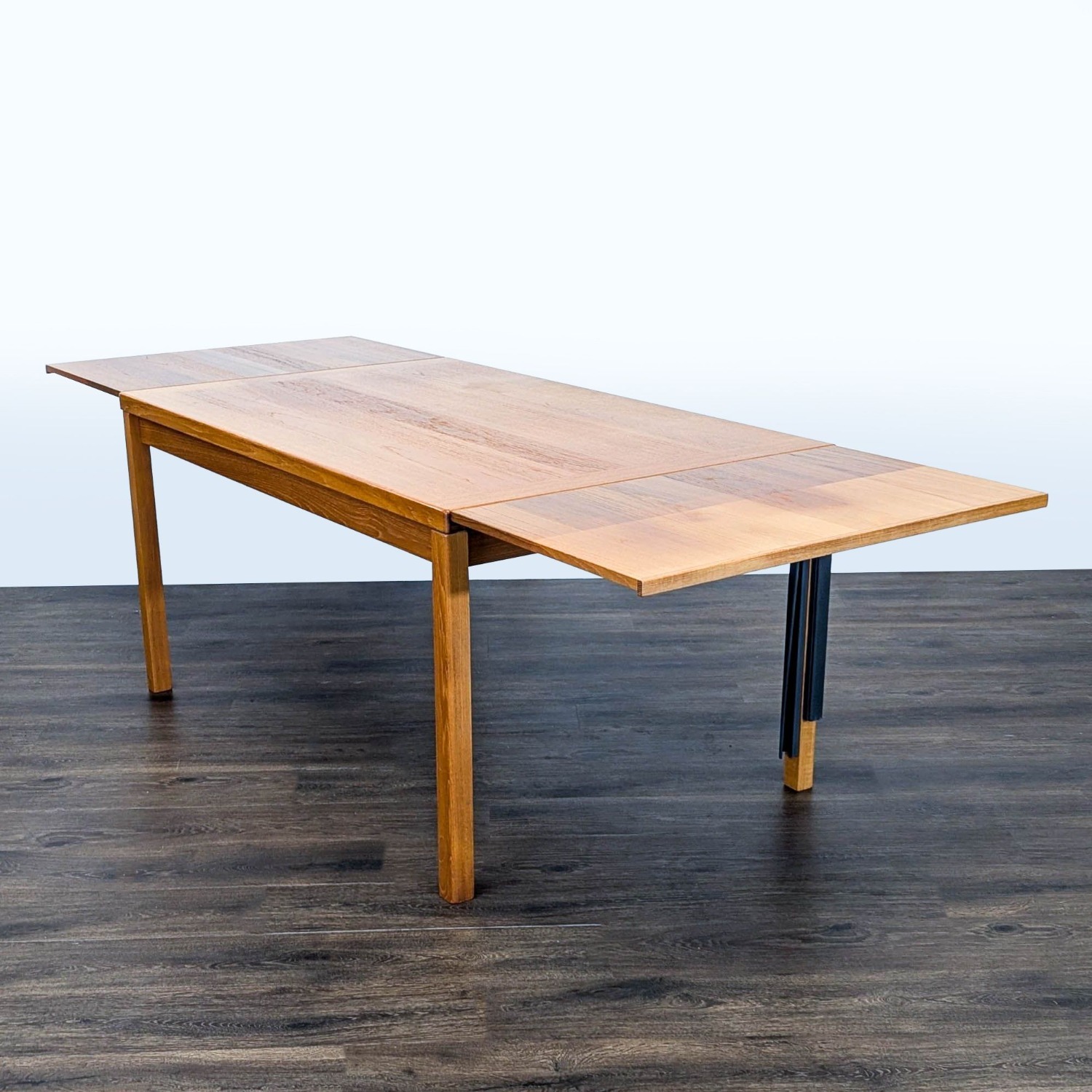 Extendable Teak Dining Table with Two Leaves	 - image-4
