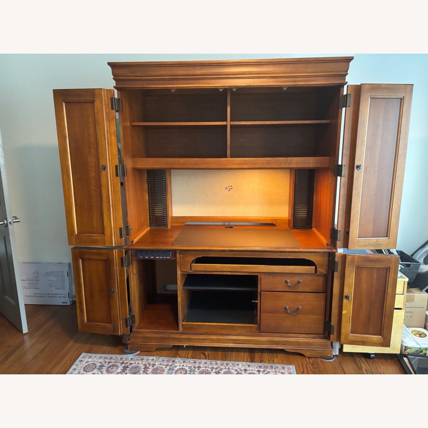 Hooker Furniture Corporation Dark Brown Armoire - image-1