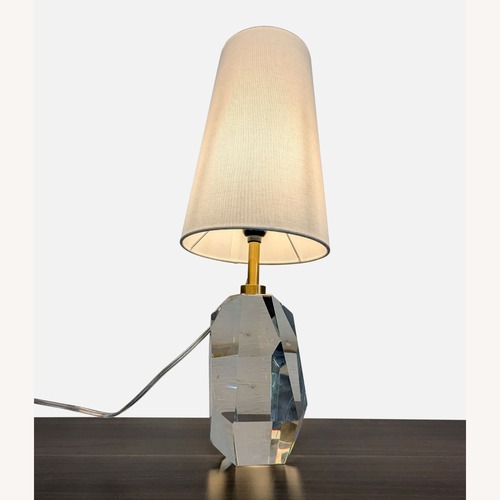 Used Lillian August Halcyon Faceted Crystal Table Lamp for sale on AptDeco