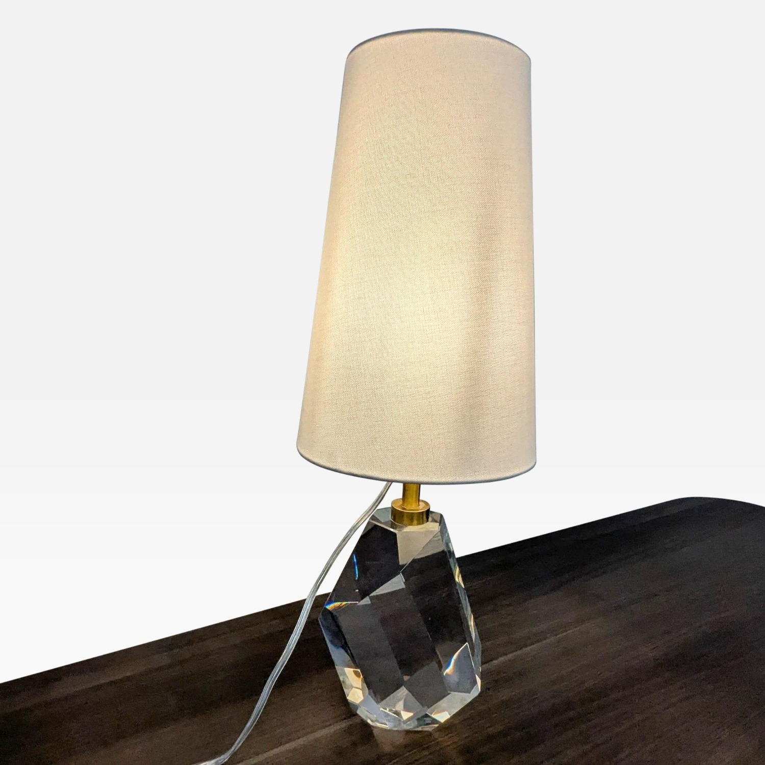 Lillian August Halcyon Faceted Crystal Table Lamp - image-3