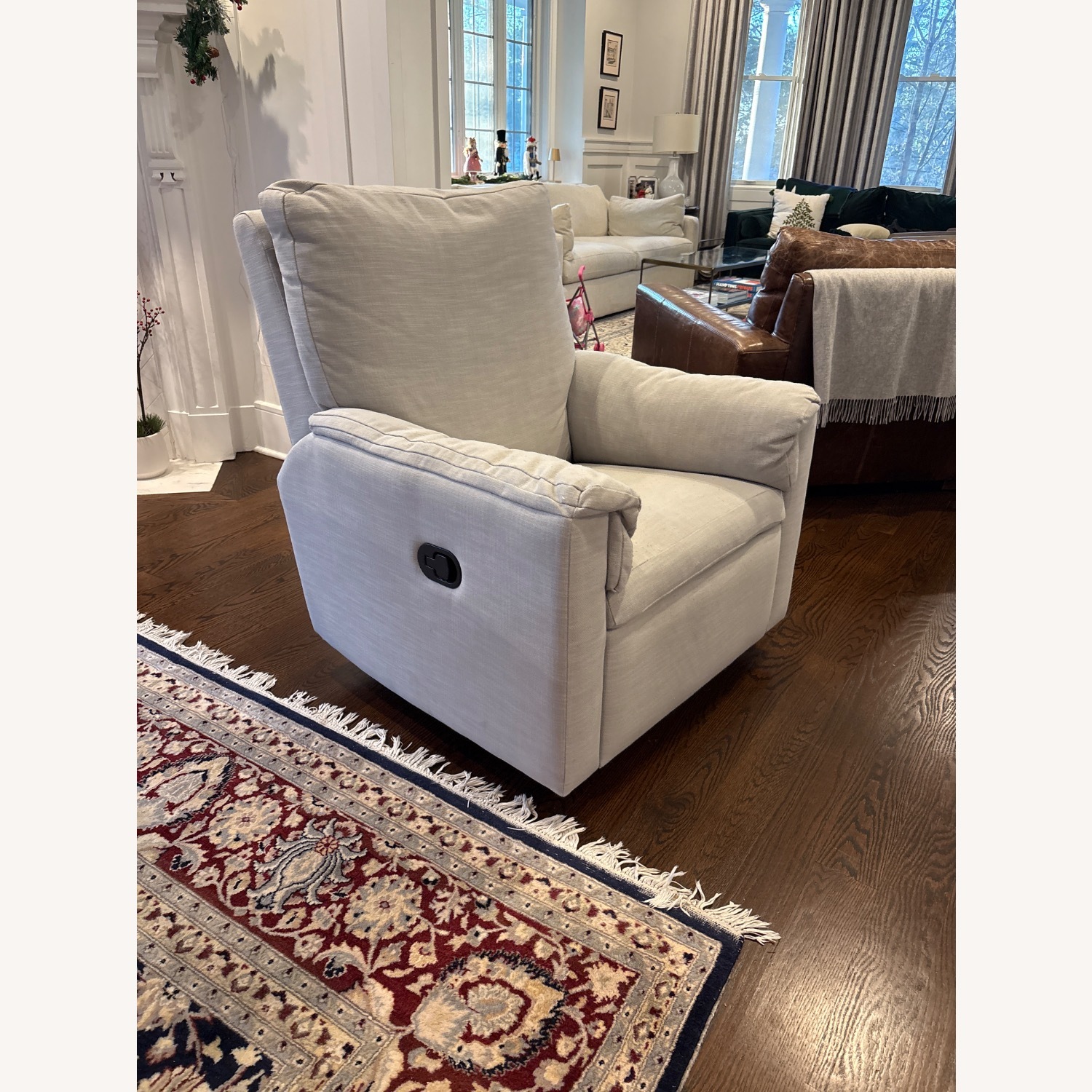 Pottery Barn Kids Light Gray Fabric Recliner - image-2