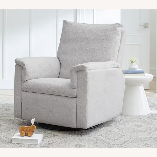 Used Pottery Barn Kids Light Gray Fabric Recliner for sale on AptDeco