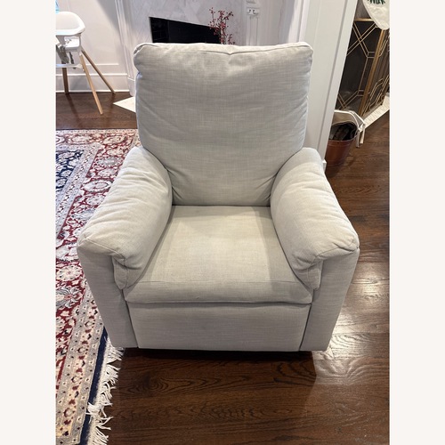 Used Pottery Barn Kids Light Gray Fabric Recliner for sale on AptDeco