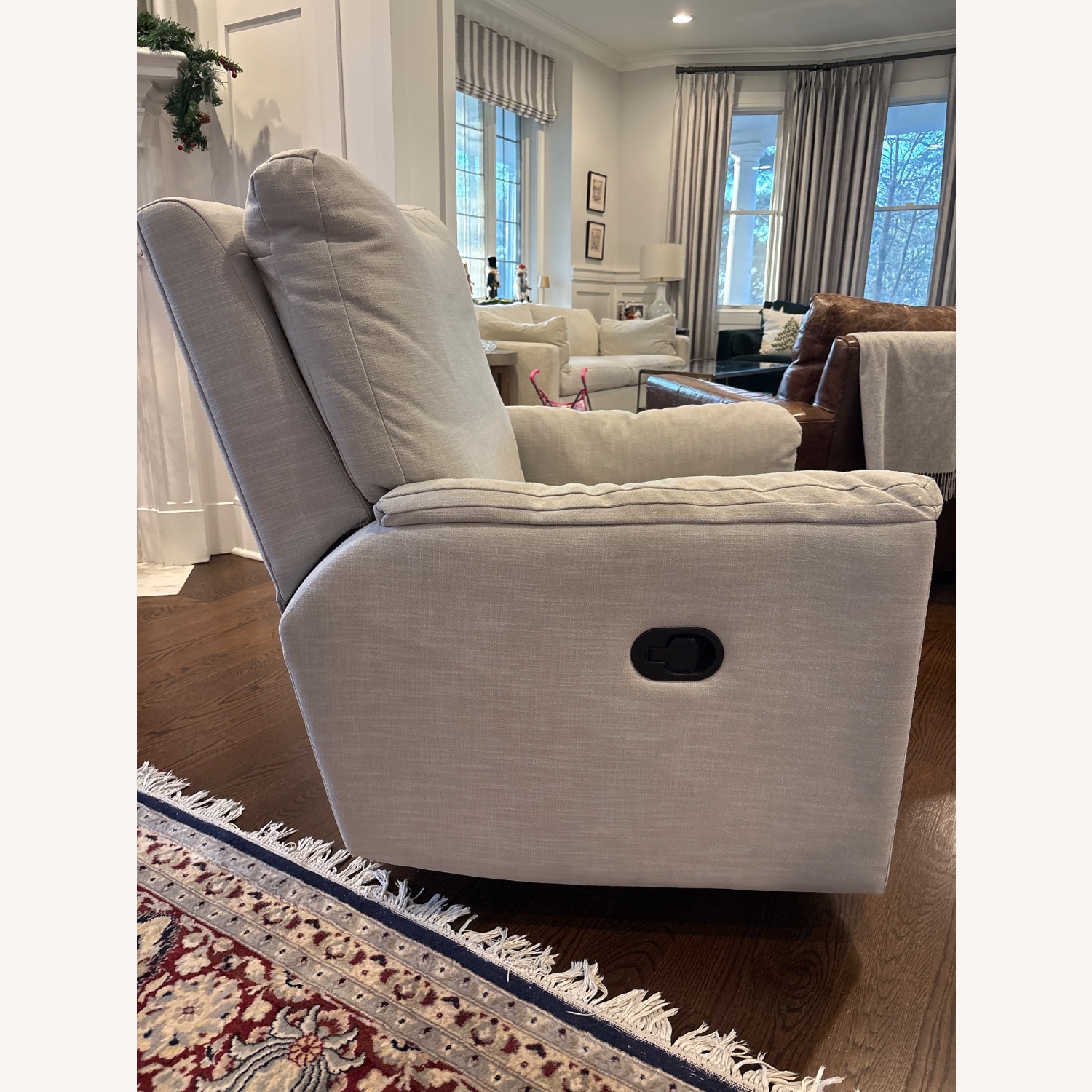 Pottery Barn Kids Light Gray Fabric Recliner - image-3