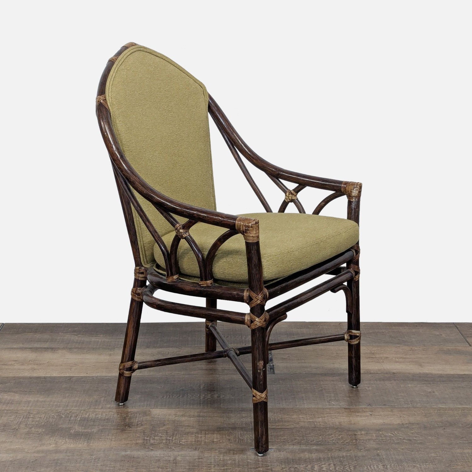 McGuire Bamboo and Glass Round Dining Table - image-7