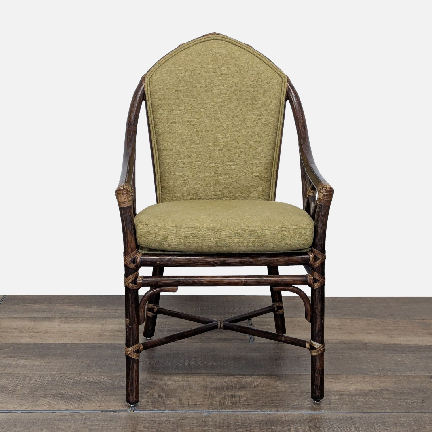 McGuire Bamboo and Glass Round Dining Table - image-6