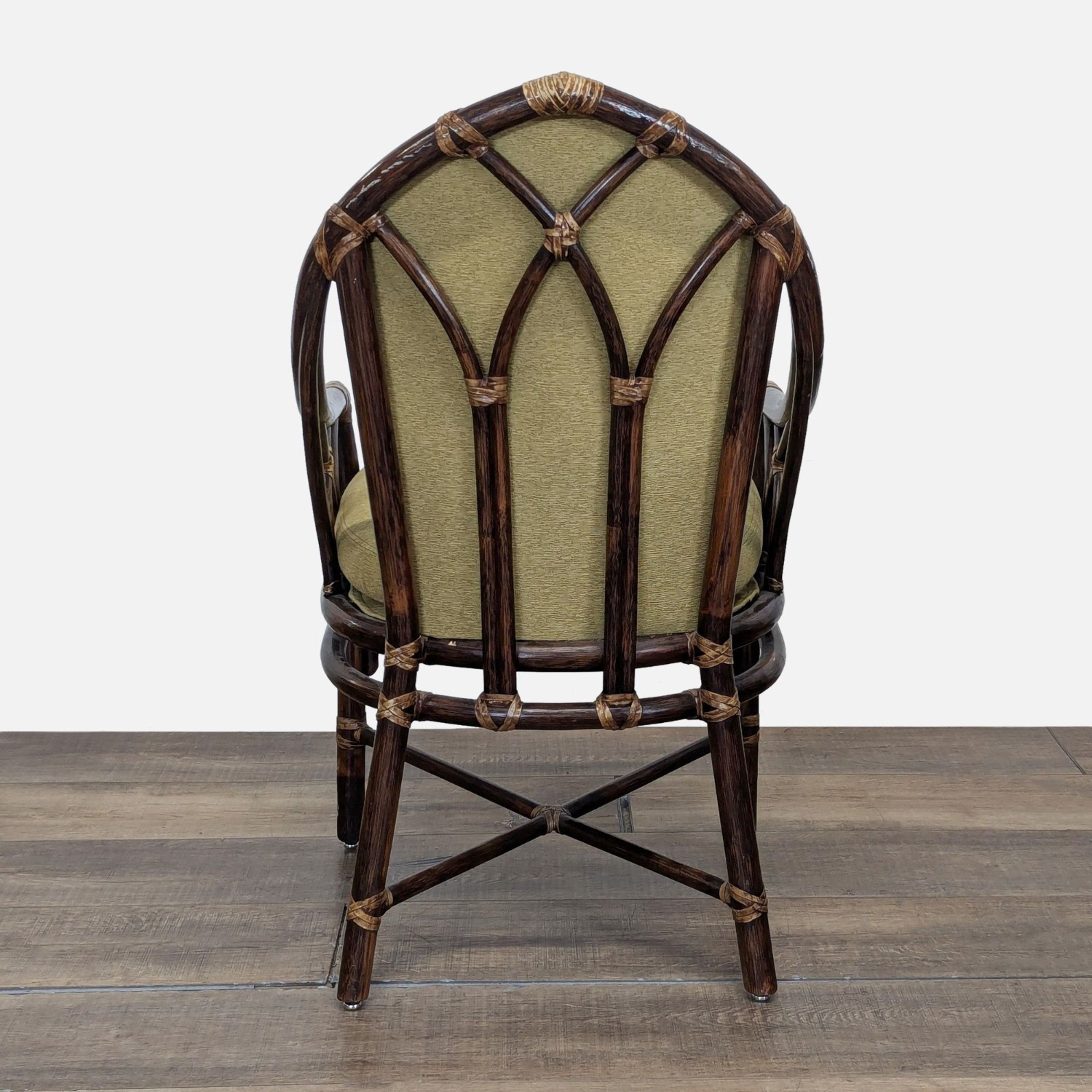 McGuire Bamboo and Glass Round Dining Table - image-9