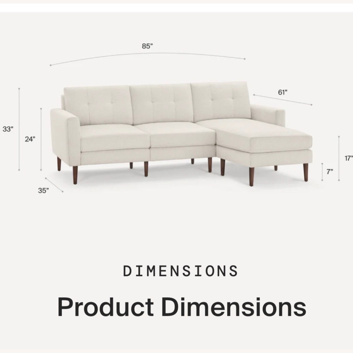 Burrow Nomad Blue Velvet Chaise Lounge - image-5