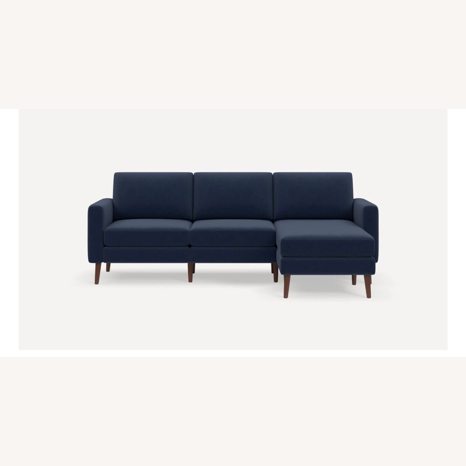 Burrow Nomad Blue Velvet Chaise Lounge - image-4