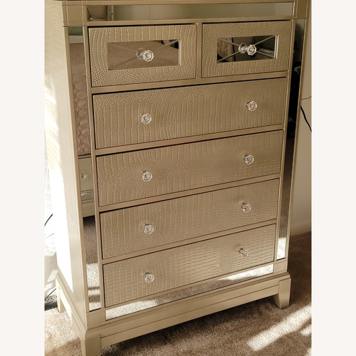 Used Raymour & Flanigan Gold Dresser for sale on AptDeco