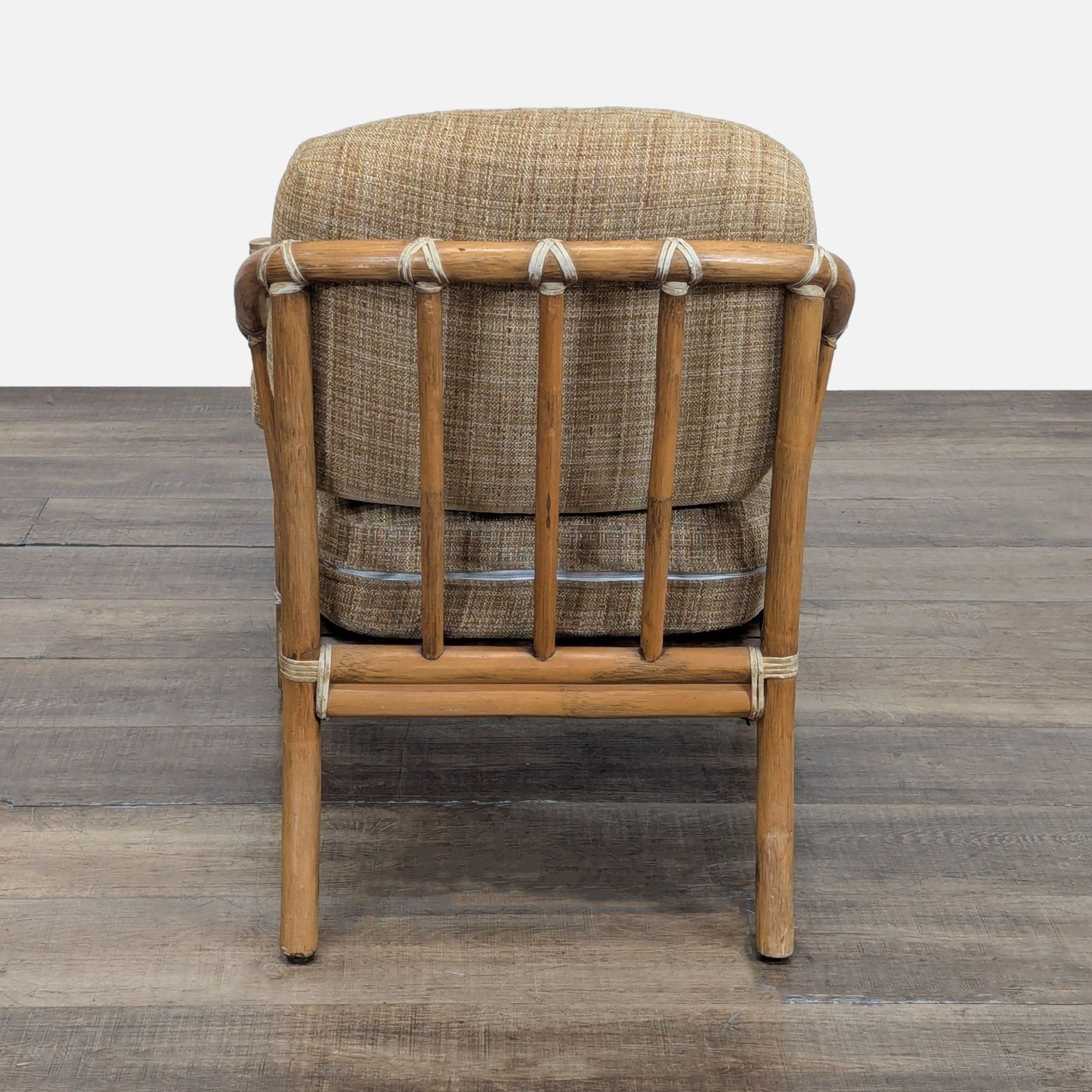 McGuire Bamboo Lounge Chair with Ottoman - image-3