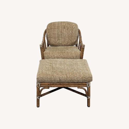 Used McGuire Bamboo Lounge Chair with Ottoman for sale on AptDeco