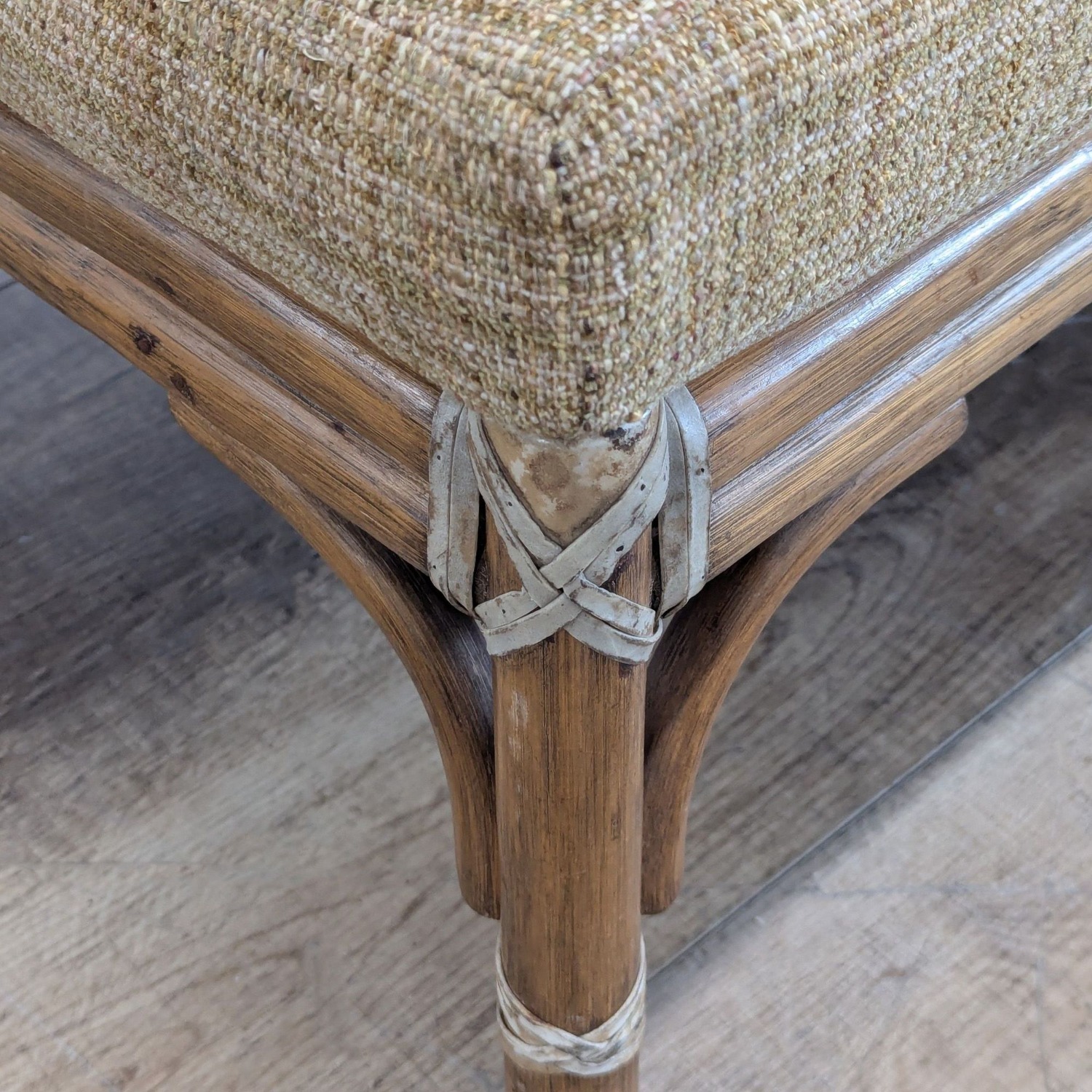 McGuire Bamboo Lounge Chair with Ottoman - image-5