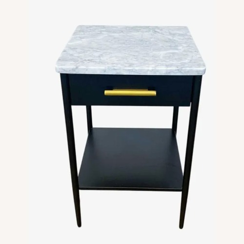 Used West Elm Metalwork Nightstand with Marble Top for sale on AptDeco