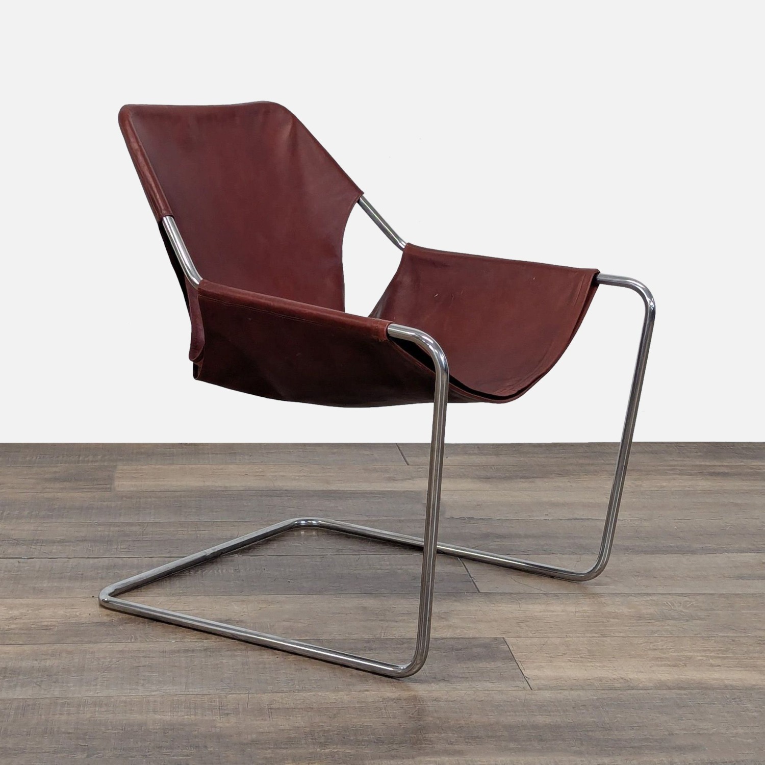Design With Reach Leather Modern Armchair - image-1