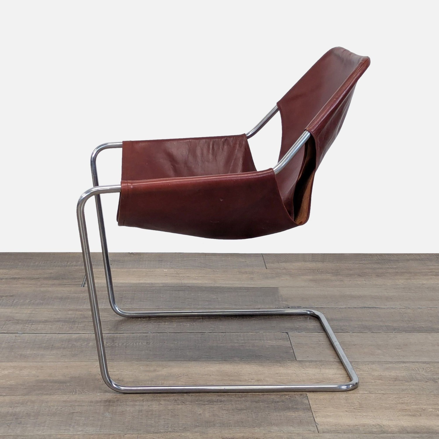 Design With Reach Leather Modern Armchair - image-4